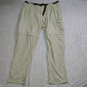 Vintage Exoffcio Convertible Cargo Pants Mens Size XXL Beige Nylon Hiking
